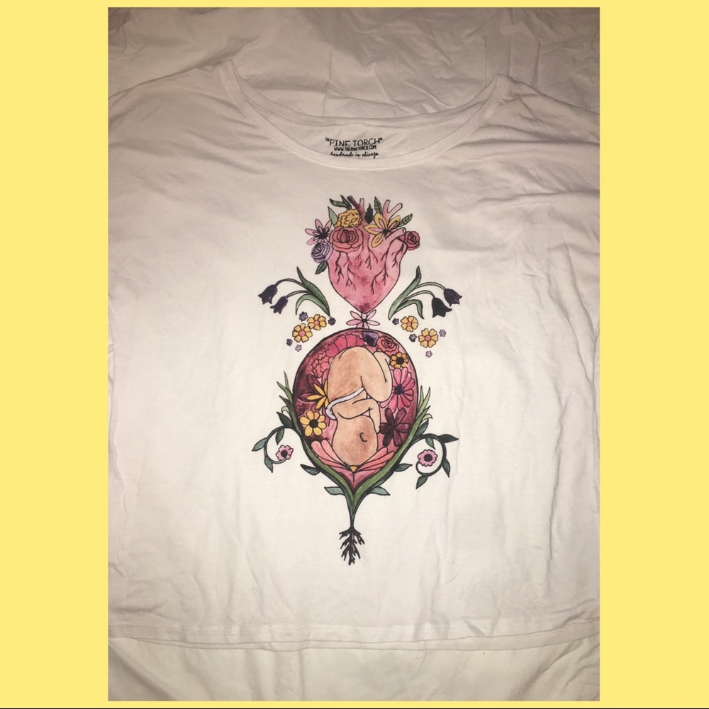 🔷🔹Pine Torch Floral Fetus Shirt